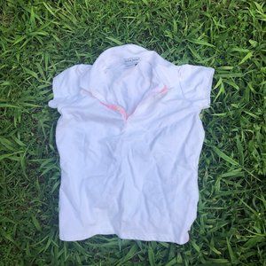 White Cap Sleeve Polo